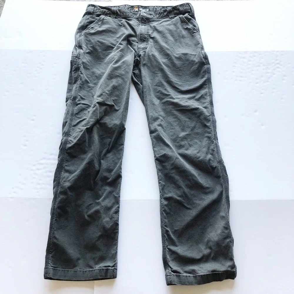 Carhartt Pants Mens 38x34 Rigby Rugged Flex Relaxed Fit Dungaree Shadow